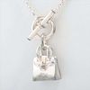 Hermes Kelly Amulet 925 Silver 39.8cm Length Necklace Pre-Owned