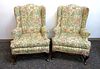 Pair Of Queen Ann Wing Back Chairs