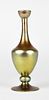 A Steuben gold Aurene art glass cologne bottle