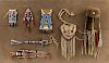 A group of Plains Indian beaded and quilled items