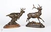 Two elk bronzes, Richard Loffler and Tim Shinabarger