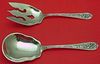 Corsage by Stieff Sterling Silver Salad Serving Set All-Sterling 8" Vintage