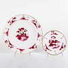 2pc Shelley England Plates, Pink Castle