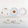 5pc Shelley England Assorted 8 inch Plates