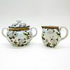 2pc Chinese Porcelain Creamer + Sugar Bowl with Lid