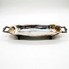 Unmarked Silverplate Footed Bread Tray