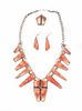 Navajo Delgarito Squash Necklace, Ring & Earrings