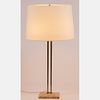 A Mid Century Modern Brass and Rouge Marble Table Lamp