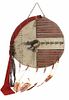 Lakota Sioux Polychrome Painted Large War Shield