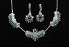 Navajo B. Wyuco Petite Point Necklace & Earrings