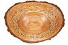 C. 1954 J. Moss Folk Art Pecan Wood Carved Bowl