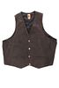 Tribe America Leather Vest w/ Indian Head Buttons