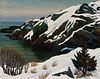 Edith Davol, Am. 1875-1950, "Winter at Narrow Cove, Ogunquit" 1942, Oil on canvas, framed