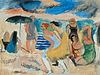 Walt Kuhn, Am. 1877-1949, "Ogunquit Beach" 1924, Oil on canvas, framed