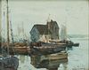 Anthony Thieme, Am. 1888-1954, Harbor View, Oil on canvas laid to board, framed under glass