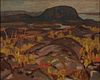 A.Y. Jackson, Can. 1882-1974, Mountain Landscape, c. 1919-1920, Oil on panel, framed