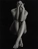 Brett Weston, Am. 1911-1993, Seated Nude, 1975, Gelatin silver print, framed under glass
