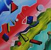 ABSTRACT COMPOSITION OIL PAINTING