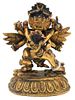 Tibetan Gilt Bronze Deity