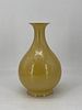 Yellow glaze pear-shape vase
