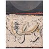 ÓSCAR MERALDI, Sin título, Firmado y fechado 77, Acrílico y polvo de mármol sobre cartón, 57 x 43 cm, Con certificado