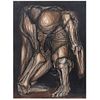 ARNOLD BELKIN, Hombre sin cabeza, Firmada y fechada 61, Acuarela y tinta sobre papel, 30 x 22.5 cm