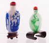 Chinese Glass Snuff Bottles, Two (2)
