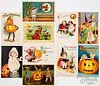 Ten Halloween embossed postcards