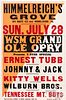 Ernest Tubb Grand Ole Opry concert poster, 1950's