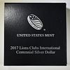 2017 LIONS CLUB UNC SILVER COMMEM DOLLAR