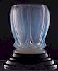 Verlys "Les Godrons" Opalescent Vase w/ Stand