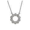 Tiffany &amp; Co Platinum Open Circle Diamond Pendant Necklace
