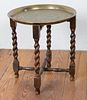 Asian Brass Tray Table
