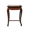 Chinese Wooden Side Table w/ Marble Inset Top