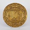 Antique Tibetan Gilt Copper Plaque