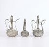 3 Sterling Silver Indian Water Vessels