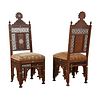 Pr: Syrian Mother of Pearl Inlaid Side Chairs