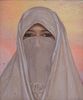 Francisco Gras "Veiled Woman" Pastel Drawing