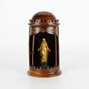 19th c. Wooden Inlaid Reliquary w/ Gilt Bronze