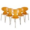 5 Arne Jacobsen Ant Chairs Model 3100