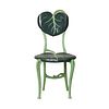Hand Carved Painted Wooden Leaf Chair