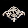 Platinum Art Nouveau Diamond Brooch