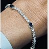 Platinum Sapphire and Diamond Bracelet