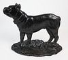 Large Antique Cast Iron Over-Painted Bulldog Doorstop