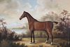 Antique Oil on Canvas "Portrait of a Horse"