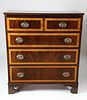 Antique Mahogany Two Over Three Drawer Chest