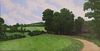 Donald Jurney Oil on Canvas "A Summer's Day Near Woolhampton," circa 1999