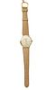 14k gold men's wrist watch by Jules Jurgensen 14k gold men's wrist watch by Jules Jurgensen, with a De Beers leather band
Not tested, (as is) conditi