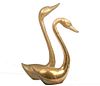 Pair of Brass swans Pair of late 20th century figures of brass swans.
Tallest 25"