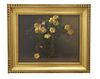 Floral oil on canvas still life American early 20th century Floral oil on canvas still life,  framed in a gilt molded frame. Charles  E Porter America
